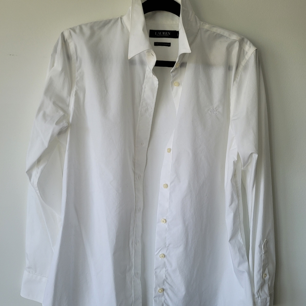 Ralph Lauren White Long sleeve Blouse Large